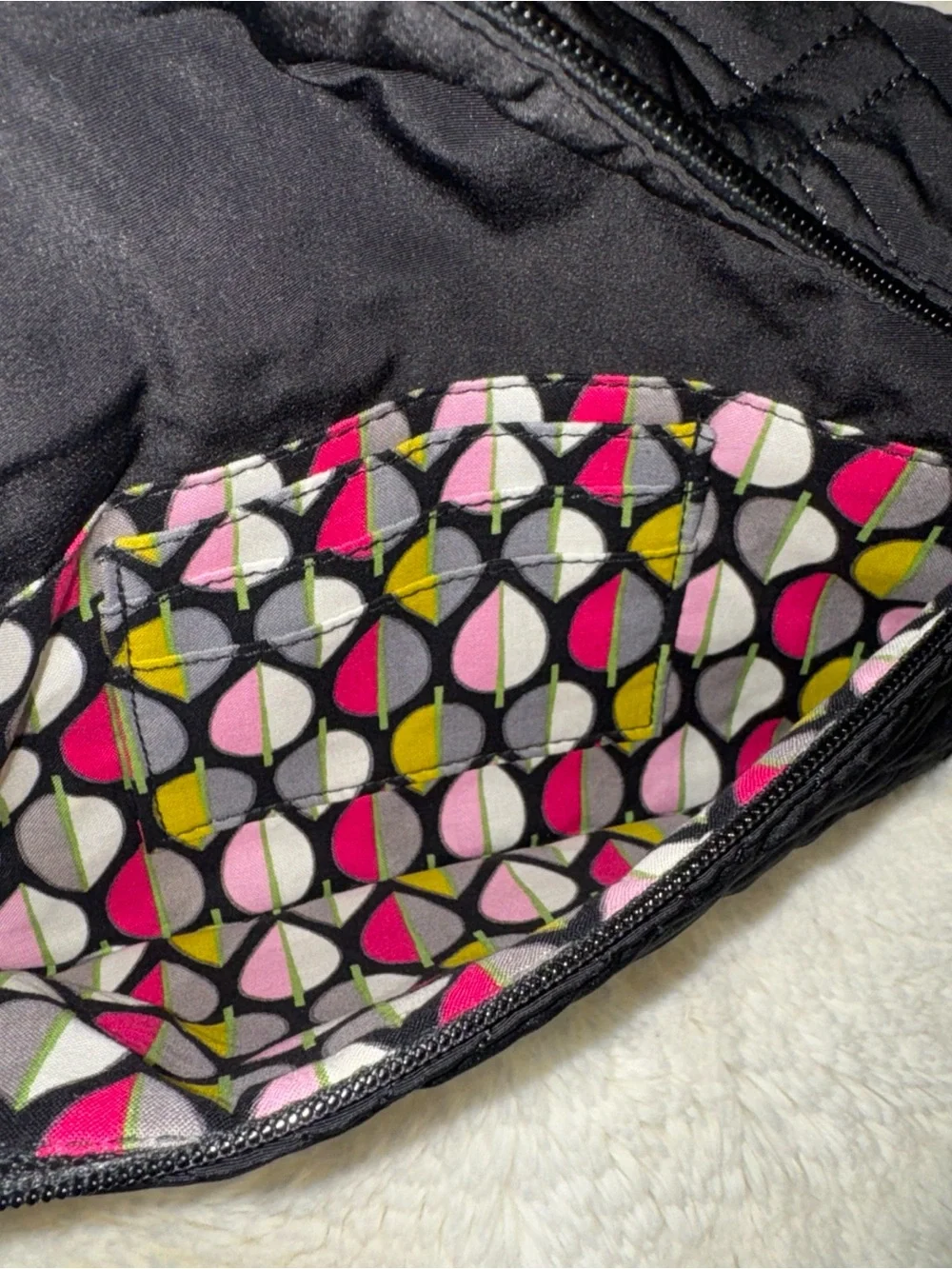 Vera Bradley Black Quilted Wristlet Clutch